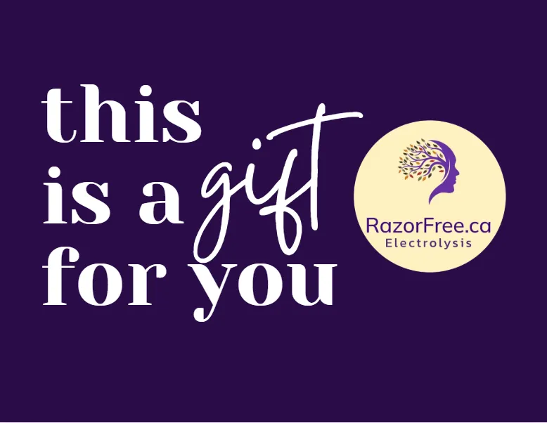 Electrolysis e-gift card for permanent hair removal and skin treatments