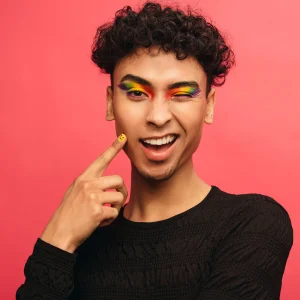 Inclusive, respectful, and gender-affirming hair removal care. Gender-diverse person representing inclusive electrolysis hair removal services